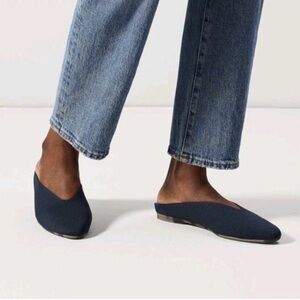 Rothy's Navy Slip-On Mule Flats